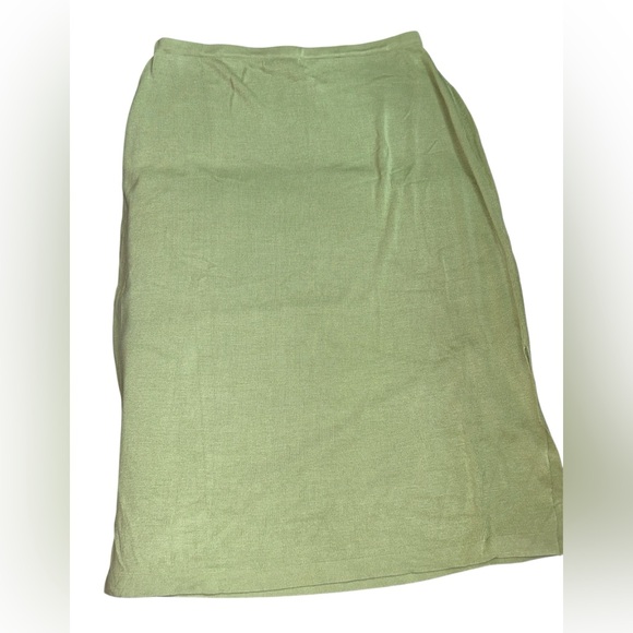 Diane Von Furstenberg Light Green Draped Knit Dress Shirt Combo - Picture 5 of 8